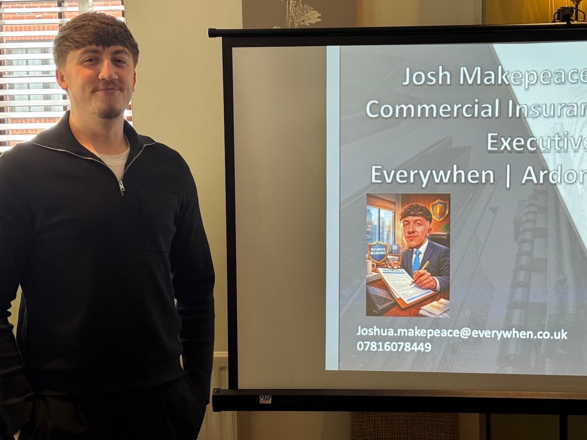 Josh Makepeace Cert CII of Everywhen (The Ardonagh Group) delivered an insightful BNSL presentation covering commercial insurance, underinsurance risks, rebuild valuations and advice-led business protection solutions.