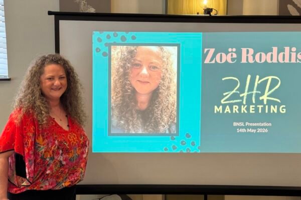 Zoë Roddis of ZHR Marketing Delivers Practical Marketing Presentation at BNSL